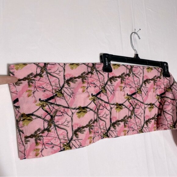 Country Stitched Pink Woodlands Camo Flannel Infinity Scarf - Picture 10 of 13